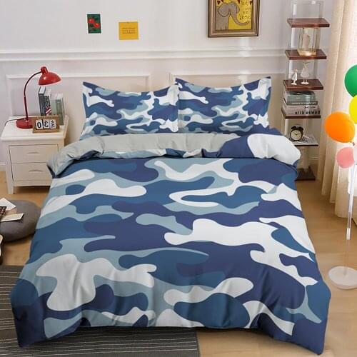 ZEIMON Home Textiles Boy Girl Kid Adult Duver Cover Set Camouflage Bedding Sets King Queen Twin Comforter Covers With Pillowcase