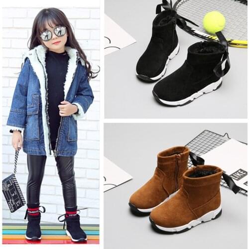 Leather boots childrens winter ankle boots leather boots boys toddler girls fashion children snow boots shoes
