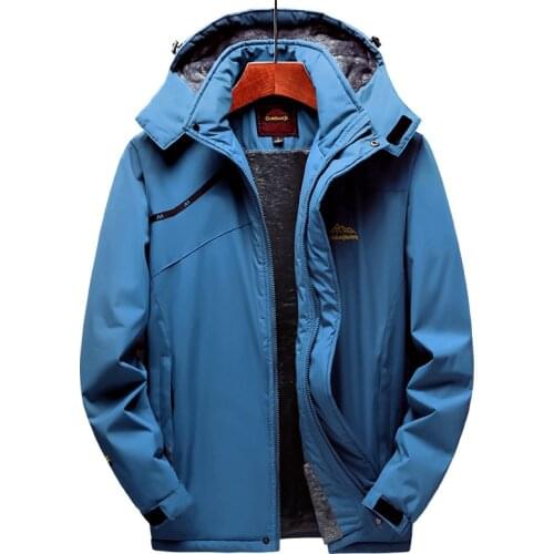 Hot New Winter Couple Mountaineering Suit Windproof Plus Velvet Thickening Warm Jacket Men Women Outdoor Sports Hiking Jackets