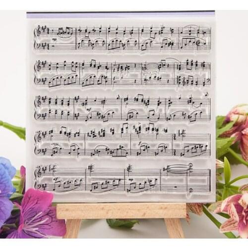 Musical Note Vintage Clear Stamp for Scrapbooking Transparent Stamps Silicone Rubber DIY Photo Album Decor Arts Crafts