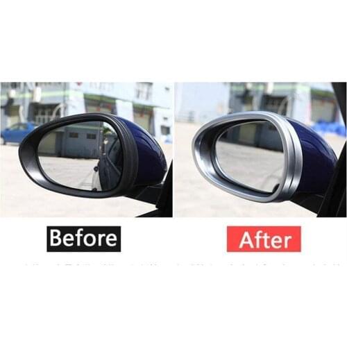 Side Rearview Mirror Cover Trim Strip ABS Chrome For Alfa Romeo Giulia 2017, 2 Pcs/set