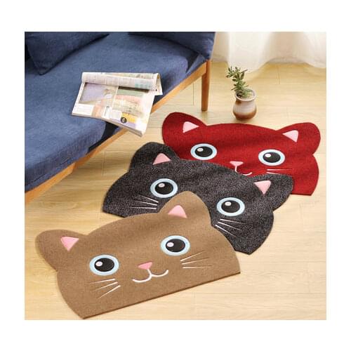 50*70cm semicircle Shape Cat Cartoon Floor Mat Anti-slip Floor Kitchen Carpet Rugs Tatami Toilet Tapete Rug Porch Doormat