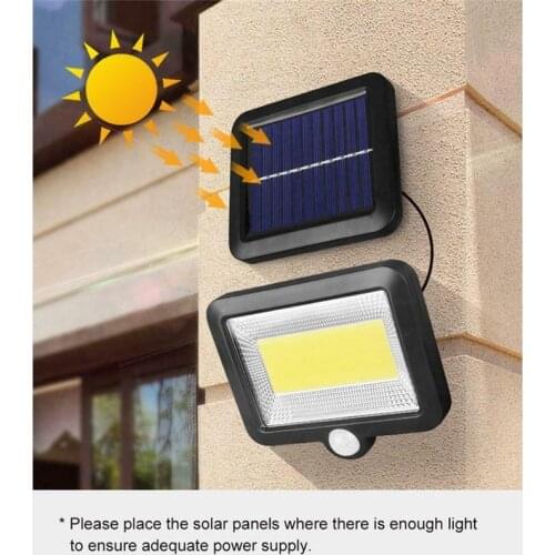 Newest 30W 100 LED COB Solar Light Outdoor Solar Lamp with Motion Sensor Solar Powered Sunlight Spotlights for Garden Decoration