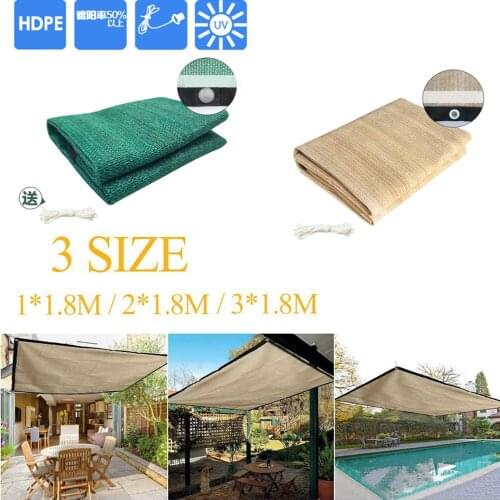 New Outdoor Sunscreen Rectangular Shade Fabric Polyester Lightweight Breathable Anti-Aging Polyester Cloth Sun Shade Netting