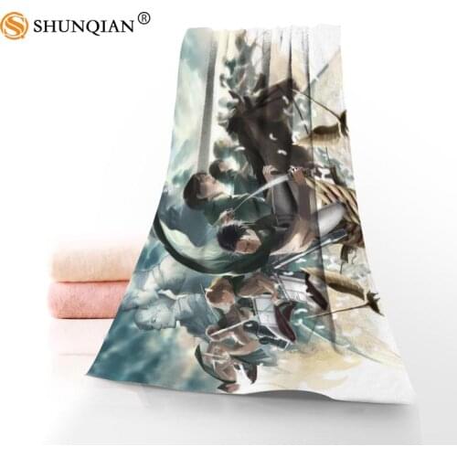 New Arrive Towels Custom Attack On Titan Printed Microfiber Towel Sport Travel Drying Bath Towels 70x140cm 35x75cm