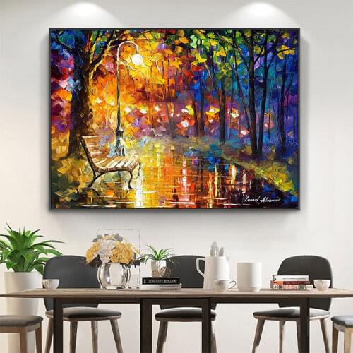 Empty Bench Printed Fabric 11CT Cross Stitch Complete Kit DIY Embroidery DMC Threads Needlework Handiwork Sewing Decor