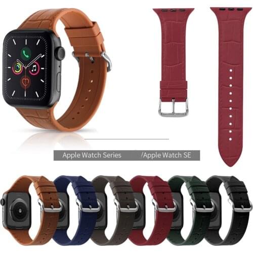 Soft Leather loop Bracelet Belt Band for Apple Watch 6 SE 5 4 42MM 38MM 44MM 40MM Strap for iWatch 3 2 1 Wristband