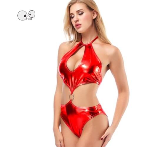 Sexy Base Layer Shiny Women One Piece Swimwear Exotic Monokini Swimsuit Beach Bathing Suit Bodysuit Beachwear Clubwear Costumes