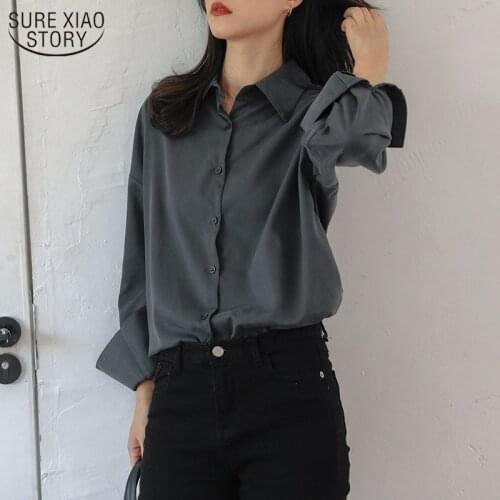 Spring Autumn Fashion Loose Women Shirts OL Style Single-breasted Full Sleeve Shirt Blouse Female Shirts Tops Blusas Femme 13152