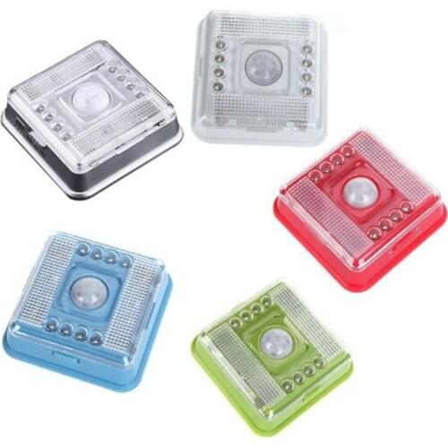 8 LED Light Lamp PIR Auto Sensor Motion Detector AA Battery Mini Home Kithchen Auto Infrared Sensor Light Lamp WIth Package