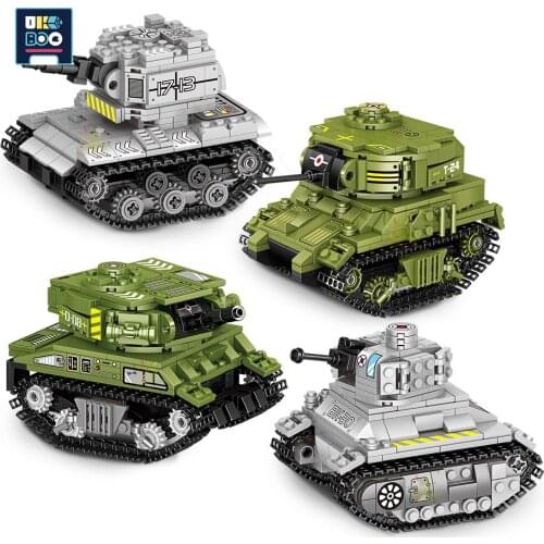 UKBOO WW2 Military warfare Tanks Model Building Blocks Soldier Weapons City Figures Bricks Educational Toys For Boys Children