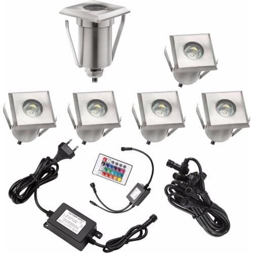 1.5W 2835LED Paver Patio Outdoor Led Lights for Decks Outside Stair Lighting EU/US/UK/US Plug for Garden Pathway Decor F107-6