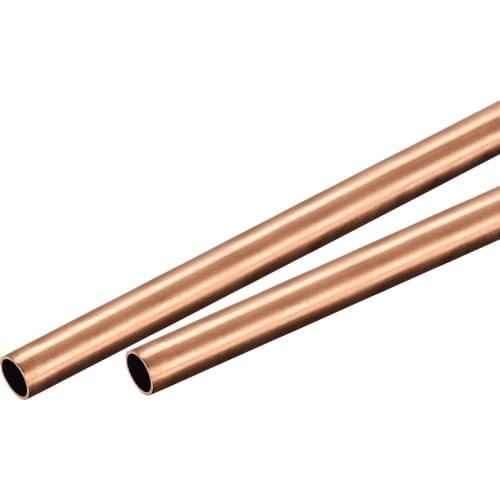Uxcell Copper Round Tube 7.5mm OD 0.5mm Wall Thickness 300mm Length Pipe Tubing 2 Pcs