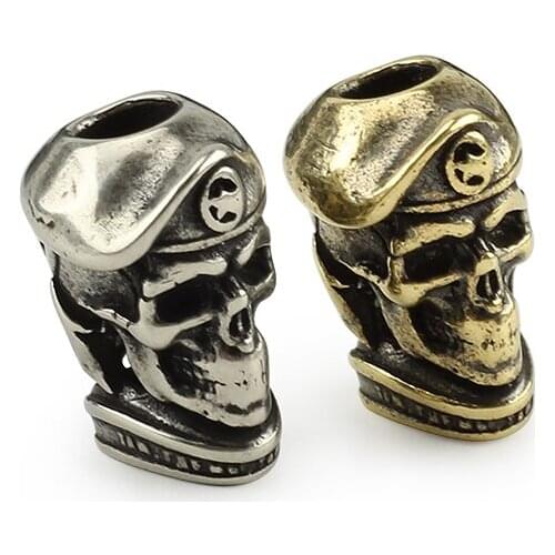 Vintage Brass Copper Paracord Bead EDC DIY Russian Soldier Knife Beads Pendant