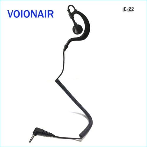 VOIONAIR 10pcs/lot 3.5mm Connector G Ear Hook Listen Only Headset Earpiece For Speaker Microphone