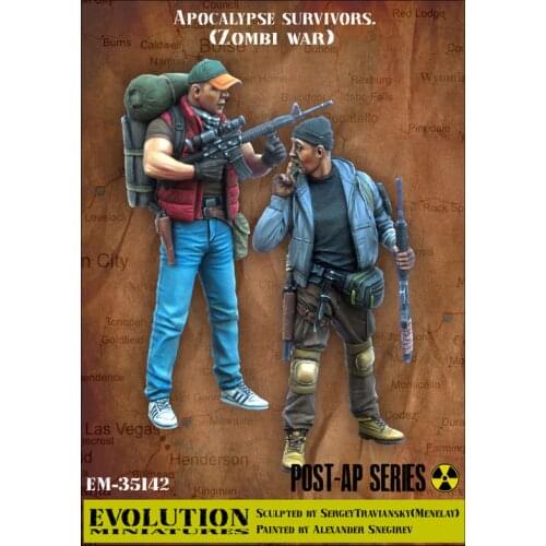 1/35, Apocalypse Survivors (Zombi War), Resin Model Soldier GK, Military theme, Unassembled and unpainted kit