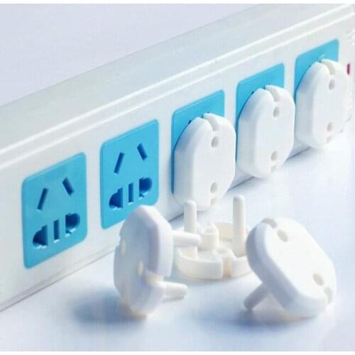 10pcs Socket Protector Cover Cap EU Power Plug Baby Safety Protection Anti Electric Plugs Kids 2 Hole Outlet Protective Cover