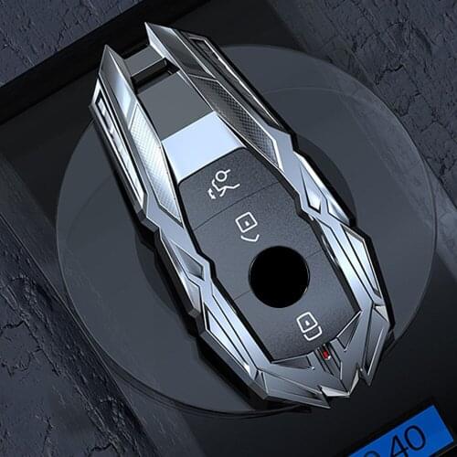 3 Buttons Alloy Remote Key Fob Car Key Case Cover Shell Bag For Mercedes Benz C-Class W205 C180 C200 C220 C250 C300 Car Styling