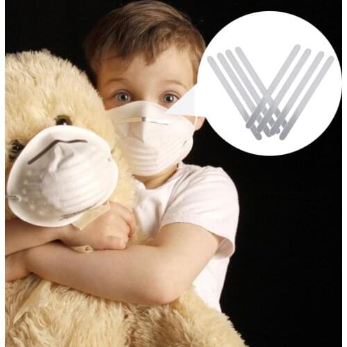 500PCS DIY Masks Aluminum Strip Hot Melt Adhesive SMD Adhesive Nose Bridge Strip For Mask Making Materials Mask Accessories