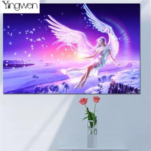 5D DIY Full Diamond Embroidery Angel Girl Cross Stitch DIY Diamond Scenery Diamond Painting Fantasy Rhinestones Home Decor Gift