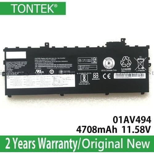 Genuine 01AV494 Battery For Lenovo ThinkPad X1 Carbon X1C 5th Gen 2017 6th 2018 Series 01AV429 SB10K97586 01AV430 01AV431