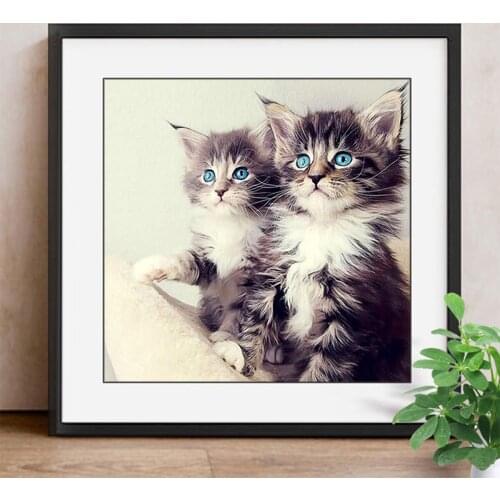 Diamond Painting Animals Diamond Embroidery Cat DIY Mosaic Painting Cross Stitch 3D Full Drill Decoration Home