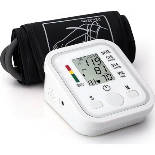 Arm Automatic Digital Blood Pressure Monitor BP Sphygmomanometer Pressure Meter Tonometer Medical Measuring Arterial Pressure