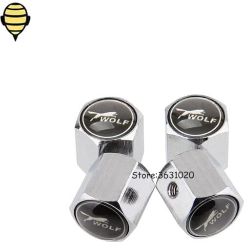 Car Styling Auto Wheels Rims Sticker Tire Valve Stem Caps for Wolf for Edge Fiesta Focus Ecosport Taurus Fusion Everest Escort