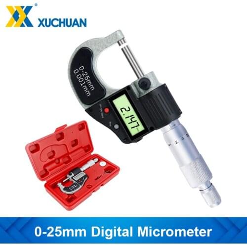 Digital Micrometer 0-25 mm 0.001mm Caliper Electronic Outside Micrometer Chrome Plated Caliper Gauge Measuring Tools