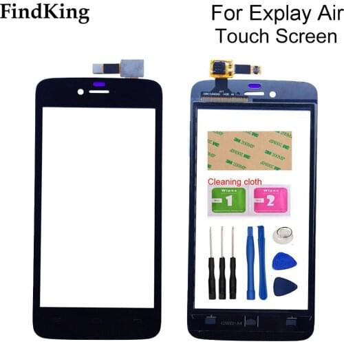 4.5'' Phone Touch Screen Digitizer For Explay Air Sensor Touchpad Touch Panel Front Glass Touchscreen Parts Tools 3M Glue