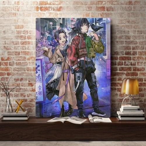 Canvas HD Prints Demon Slayer Kimetsu No Yaiba Poster Wall Art Home Decor Anime Role Painting Modular Pictures Art Living Room
