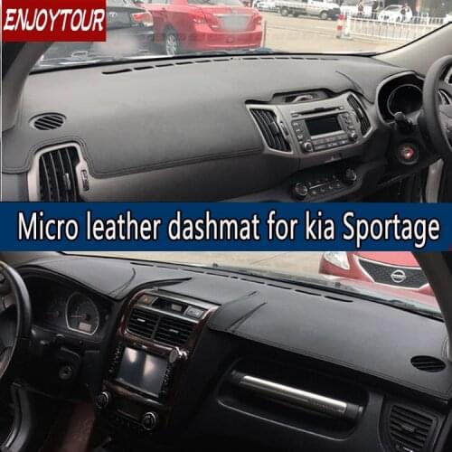 For KIA Sportage JE KM SL QL 2005-2019 Leather Dashmat Dashboard Cover Pad Dash Mat 2009 2010 2011 2012 2013 2014 2015 2017