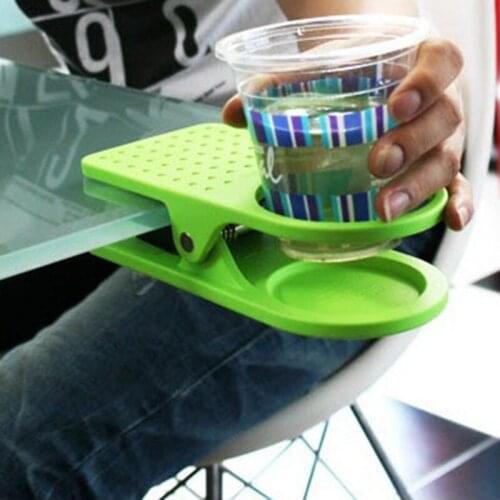 Creative Portable Drinking Cup Holder Clip Clamp for Desk Table Office Cup Coffee Drink Holder SNO88