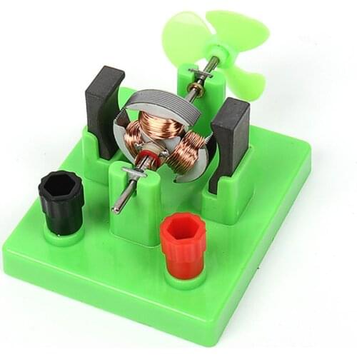 Magnetic Direct Current Motor Model with Fan Physical Circuit Experiment Kid Educate Toy Physics Generator