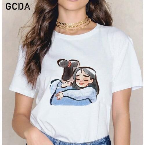 Fashion Summer Tops T Shirt Women New Mulan Embraces General Graphic Tee Cute T-shirt Female Girls Tee Tshirt