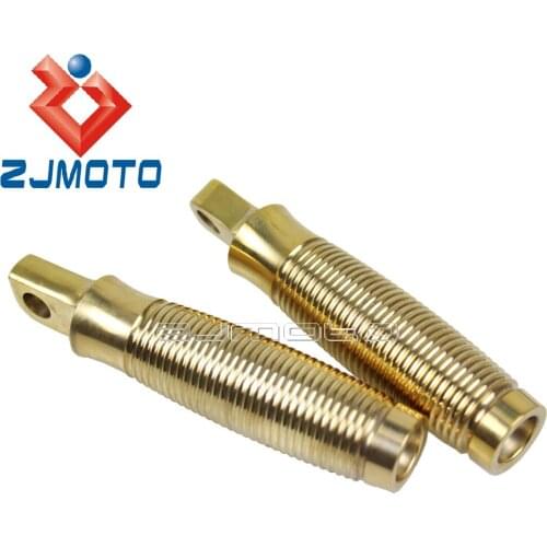 Motorcycle Solid Brass Beehive Male Mount Footrests For Harley Honda Cafe Racer Bobber Chopper Clevis Foot Pegs Foot Rests