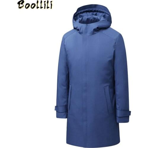 Fashion Brand down jacket men hooded winter jacket long winter coat thick warm parka jacket male long feather coats snow wear