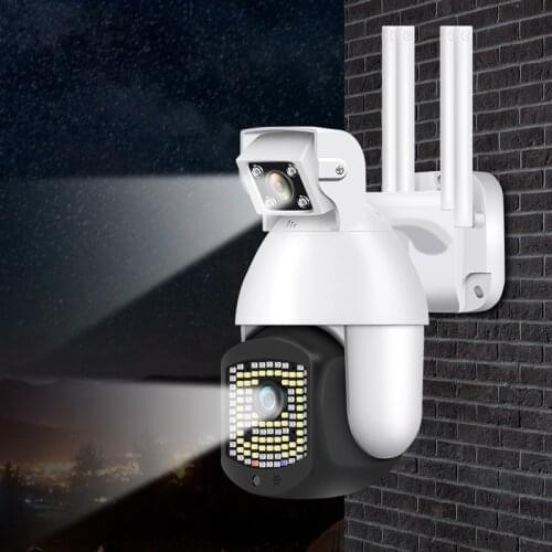1080P Outdoor Samrt Security WIFI Dome Camera Dual-lens Audible Alarm PTZ 4X Digital Zoom PIP CCTV Surveillance Camera
