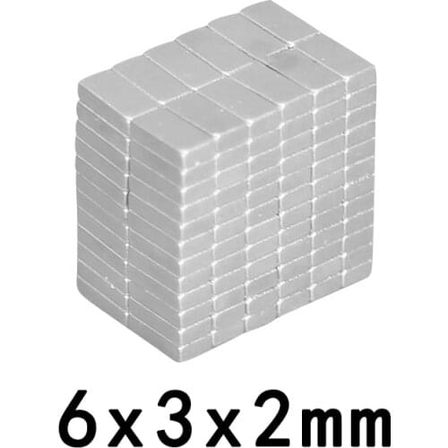 50/100/150PCS 6x3x2 mm Search Minor Quadrate Magnet 6mm*3mm Bulk Small Square Magnets 6x3x2mm Neodymium Magnet Strong 6*3*2 mm