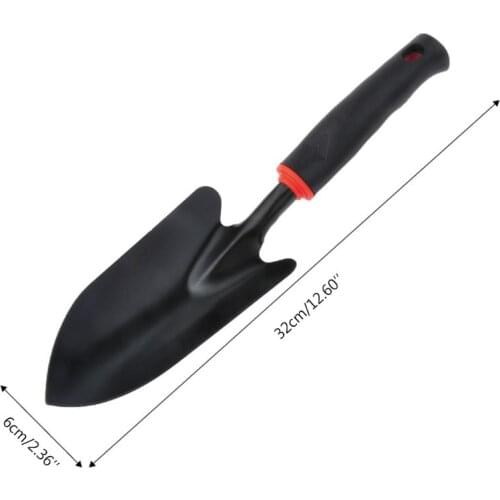 Portable Black Garden Weeder Shovel Spade Multipurpose Tough Carbon Steel Plastic Handle Digging Trowel Bonsai Home Farming R7UB