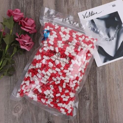 1000Pcs Empty Hard Gelatin Capsule MedicineCapsule 0#Red And White Empty Pill