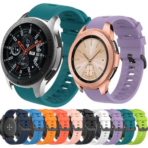 22mm 20mm Silicone Band for Samsung Galaxy Watch 46mm 42mm active 2 40 44mm Sports Strap for Samsung Gear S3 Frontier/Classic