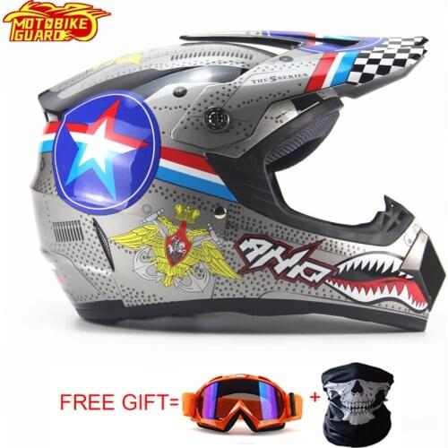 Helmet Motocross Off Road Professional Atv Cross Helmets Motorcycle Racing Shark Mouth Helmets Downhill MTB Capacetes Men Helmet