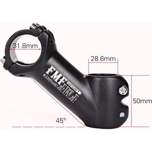 MTB Bicycle Stem Road Mountain Bike Stem Aluminum Alloy Bicycle Riser 45 Degree 31.8 mm For Bike Handlebar