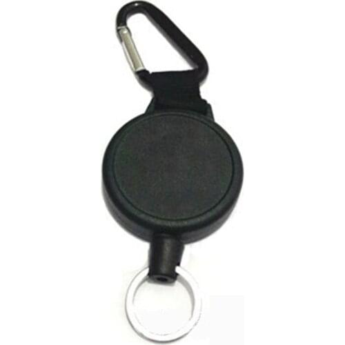 Heavy Duty Retractable Key Chain & Badge Reel Holder Carabiner Clip - Swivel-Back Extractable - Great for Swipe ID Cards or US