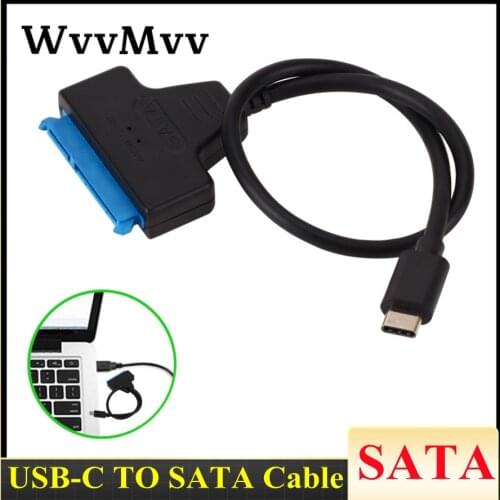 USB 3.1 Type C SATA Cable Converter Male to 2.5'' HDD SSD Drive Wire Adapter Wired Convert USB3.1 SATA3 22Pin Cable for Computer