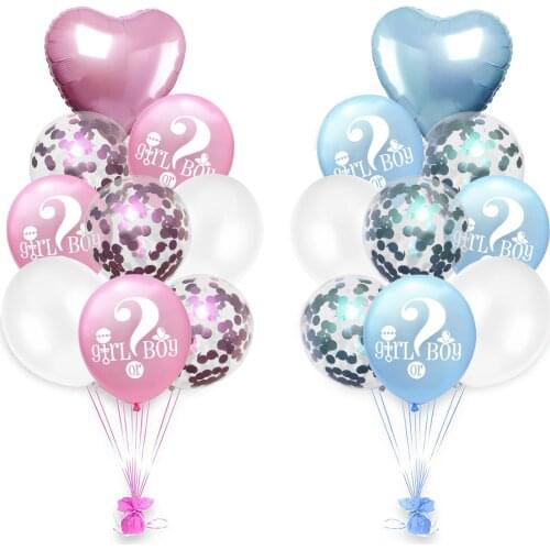 Pink Blue Gender Reveal Sequin Balloon Boy or Girl Baby Boy Foil Balloons Birthday Baby Shower Party Decoration Air Ballon