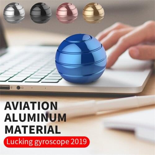 Funny Desktop Toys Revolving Decompression Ball Kinetic Orbital Desk Office Decor Art Toy Rotary Tabletop Ball for Kid Adult