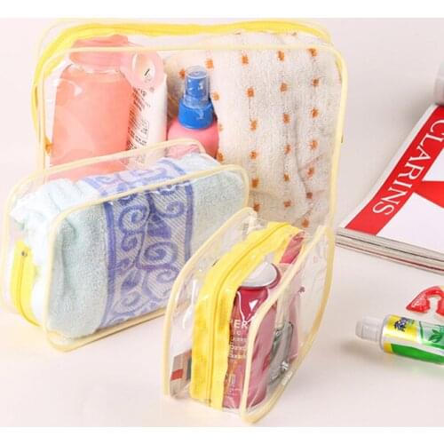 Fashion PVC Transparent Clear Woman Cosmetic Bags Clutch Bag Handbag Jelly Phone Case Card Zipper Totes Make Up Storage