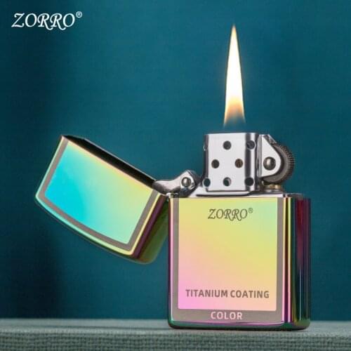 Zorro New Colorful Wheel Kerosene Lighter Windproof Creative Personality Mens Smoking Accessories Tool
